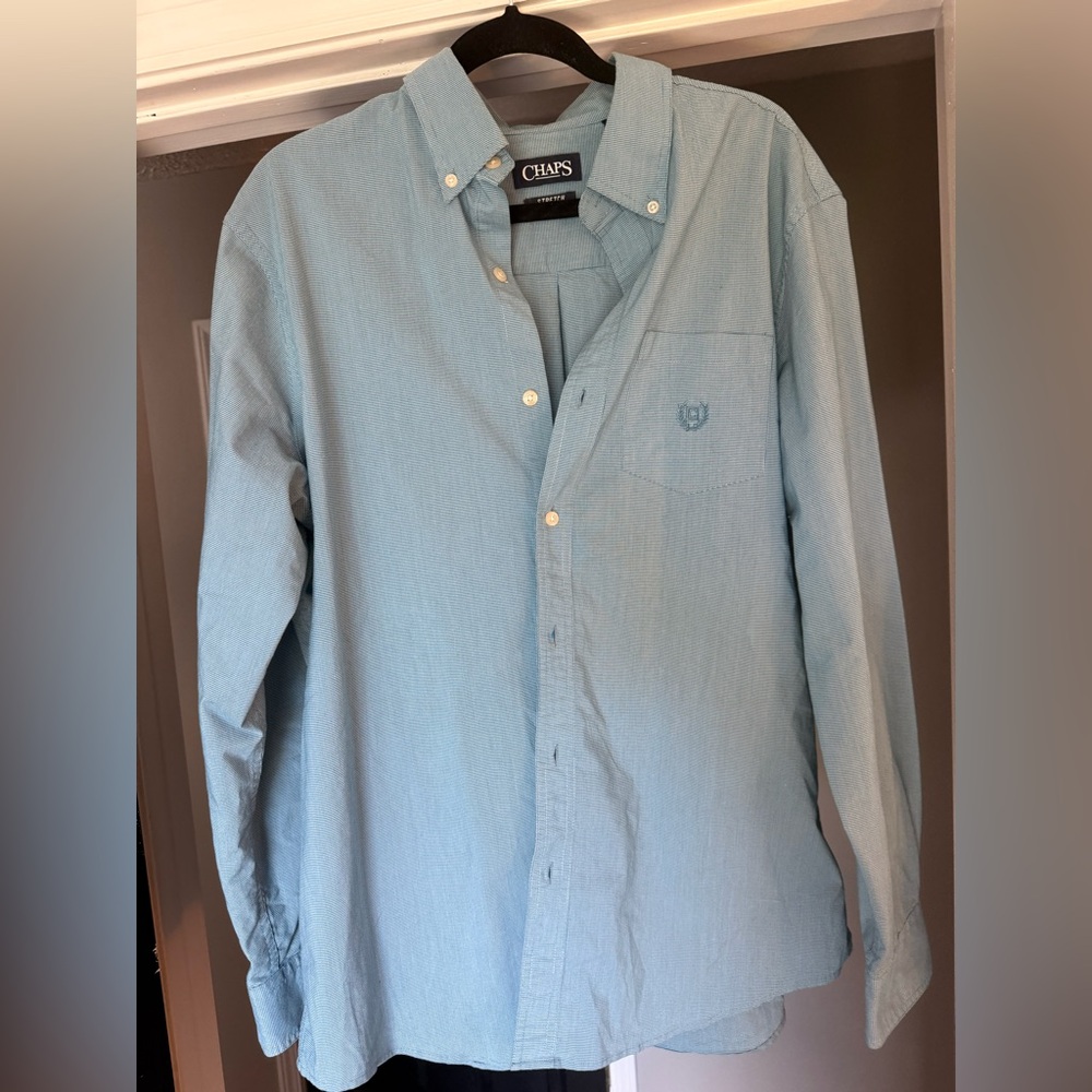 Chaps Sky Blue Casual Shirt